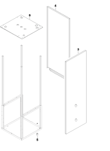 004A. Höger panelplåt till IVT och Bosch Värmepumpar